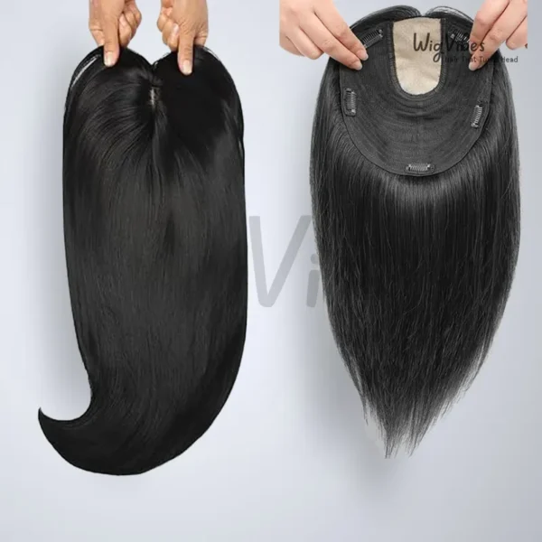 Black Straight Hair Topper