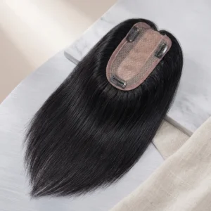 Hair Topper (3 clip) Hairpiece For Women – Natural Black Straight Hair Piece