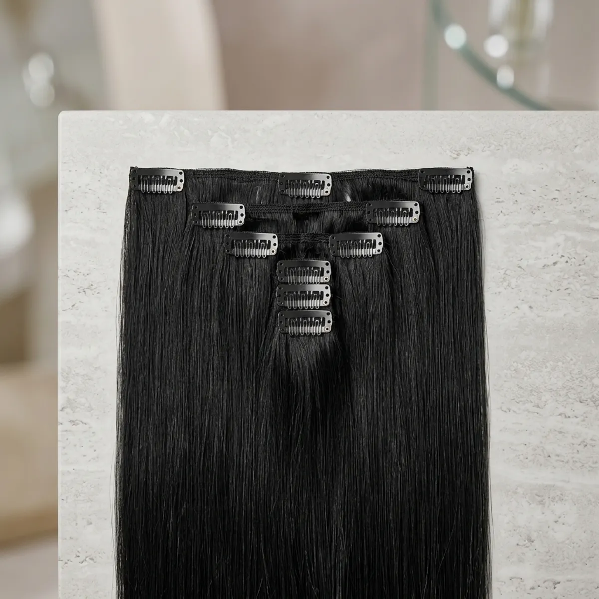 Long Straight combo Clip-In Hair Extension ( 7 set )