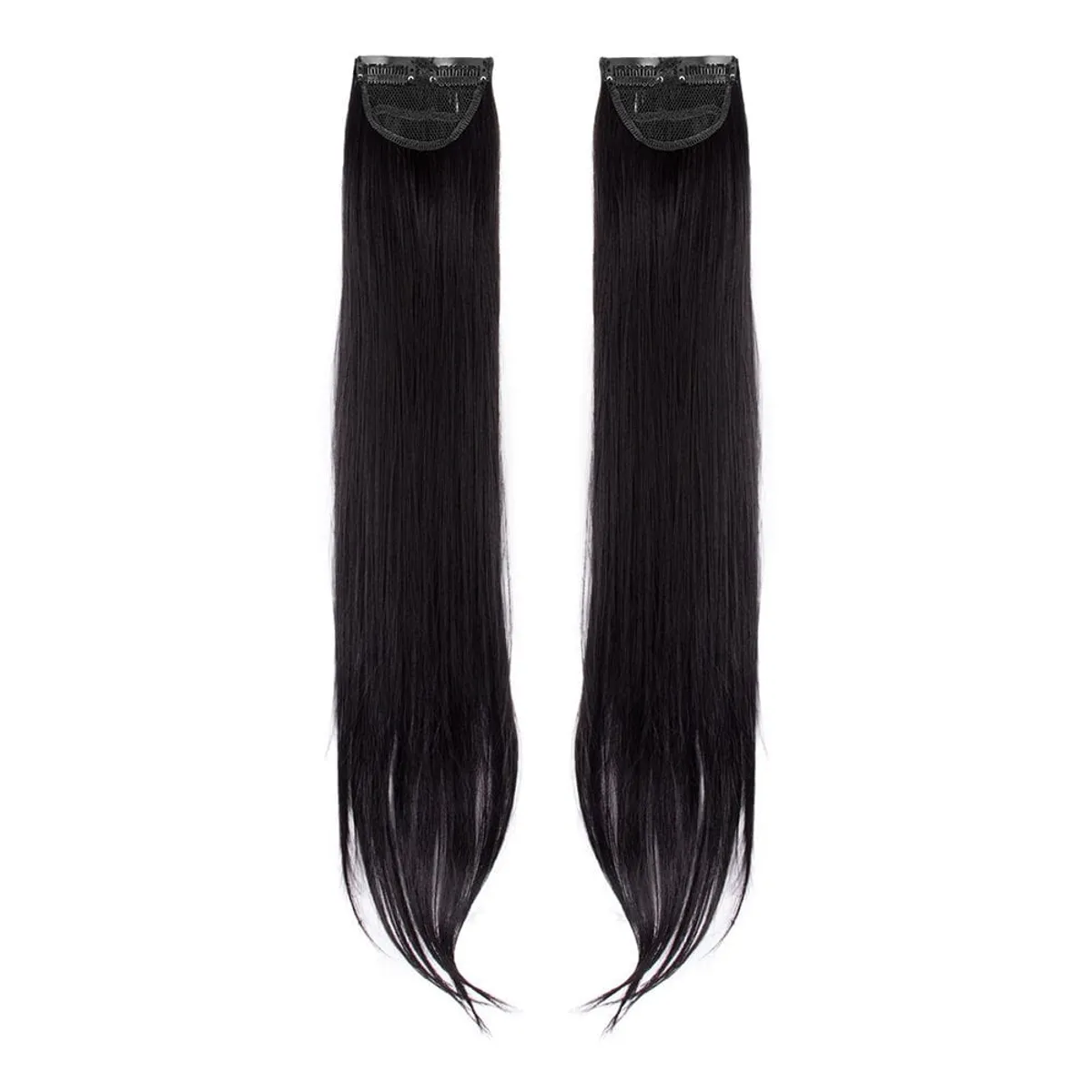Long Straight Clip-In Hair Extensions (Pack of 2) - Image 2