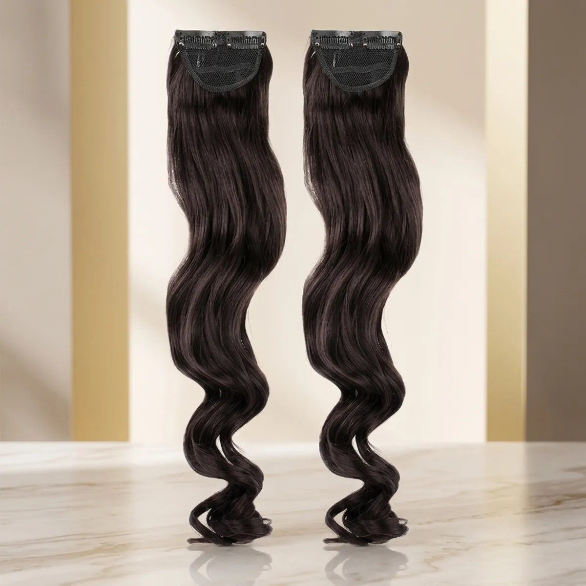 Long Wavy Hair Extension Clip-On (Pack of 2)