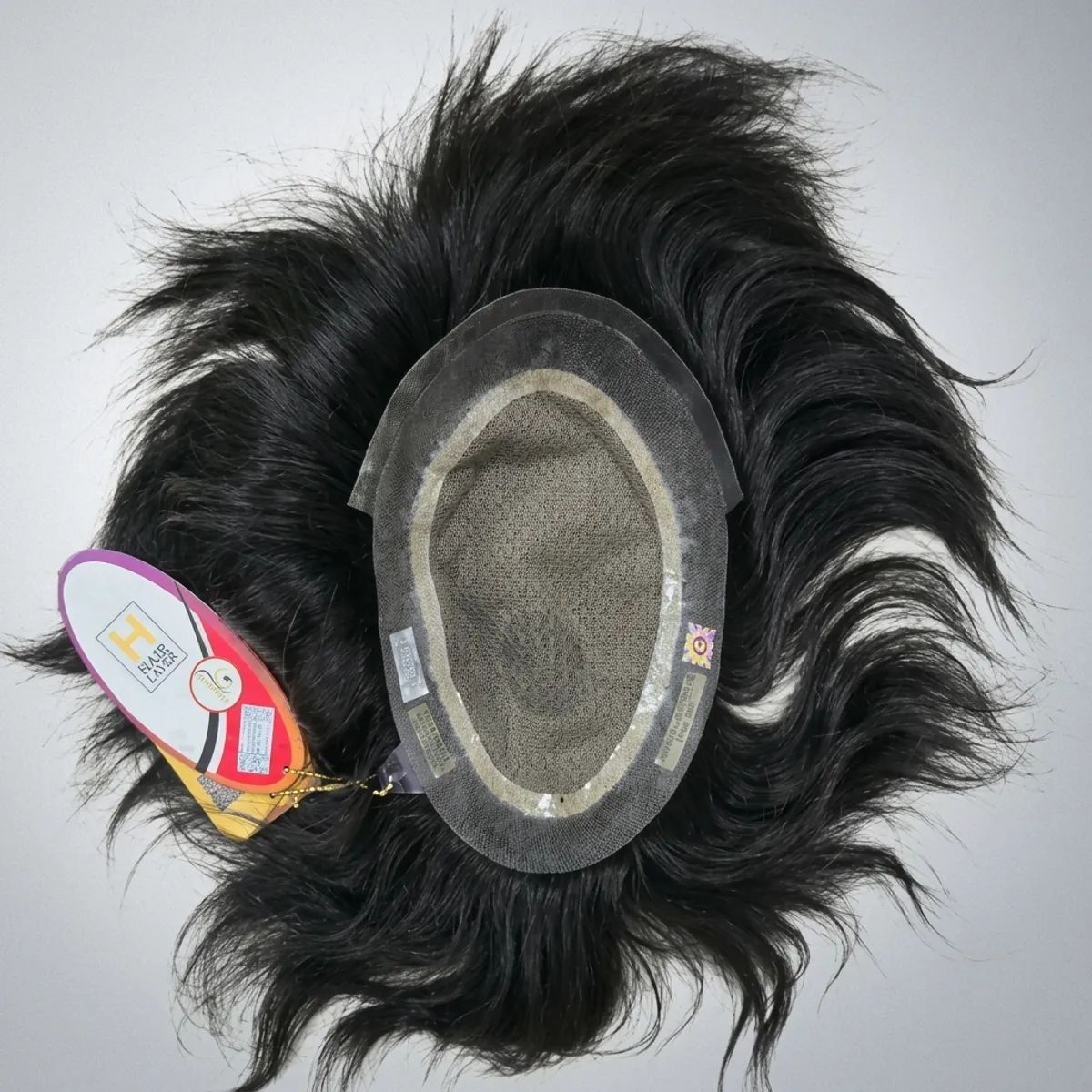 Men's Hair Replacement System Toupee – Natural Black Human Hair dubai miraj Patch