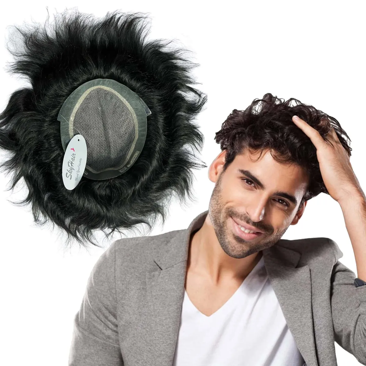 SALT & PEPPER HAIR PATCHES Hair Wig - Image 2