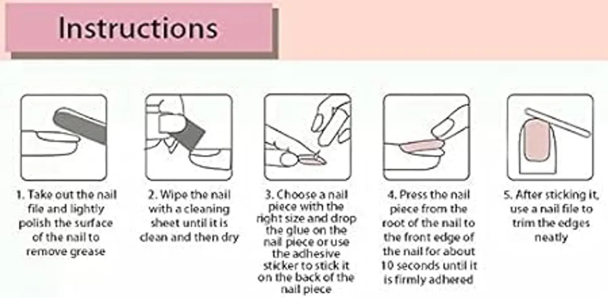 Press On Acrylic Nails (Pack of 10) - Image 3
