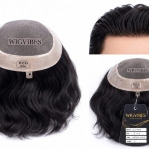Premium Hair Patch For Men – Natural Black Hair Extension With Mono Base