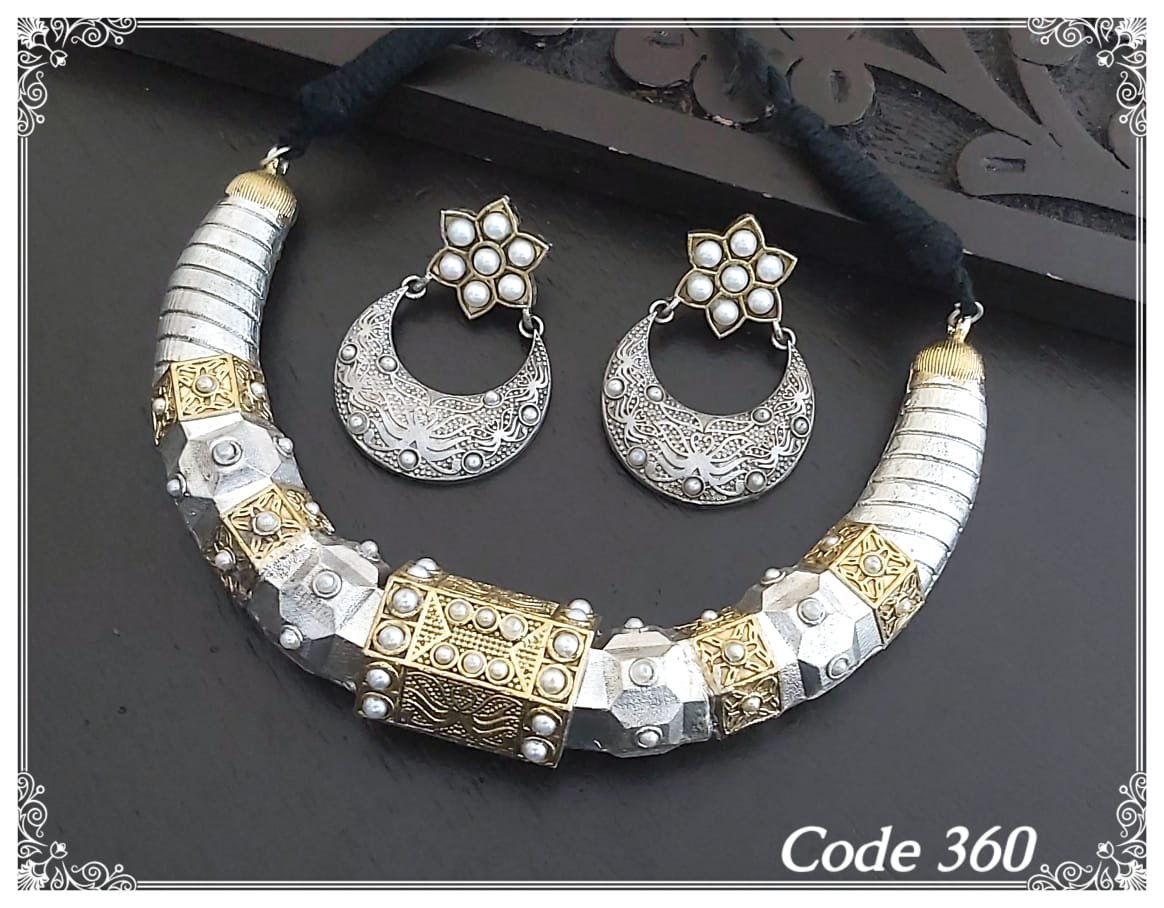 Brass based Silver look a like Oxidised Jewellery